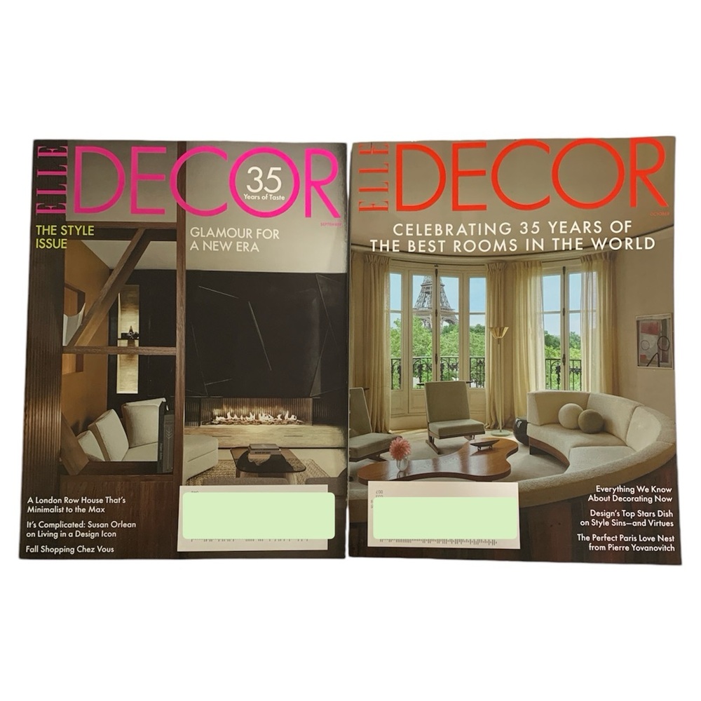 Set Of 2 Elle Decor Magazines September October 2024 Style Issue Best Rooms